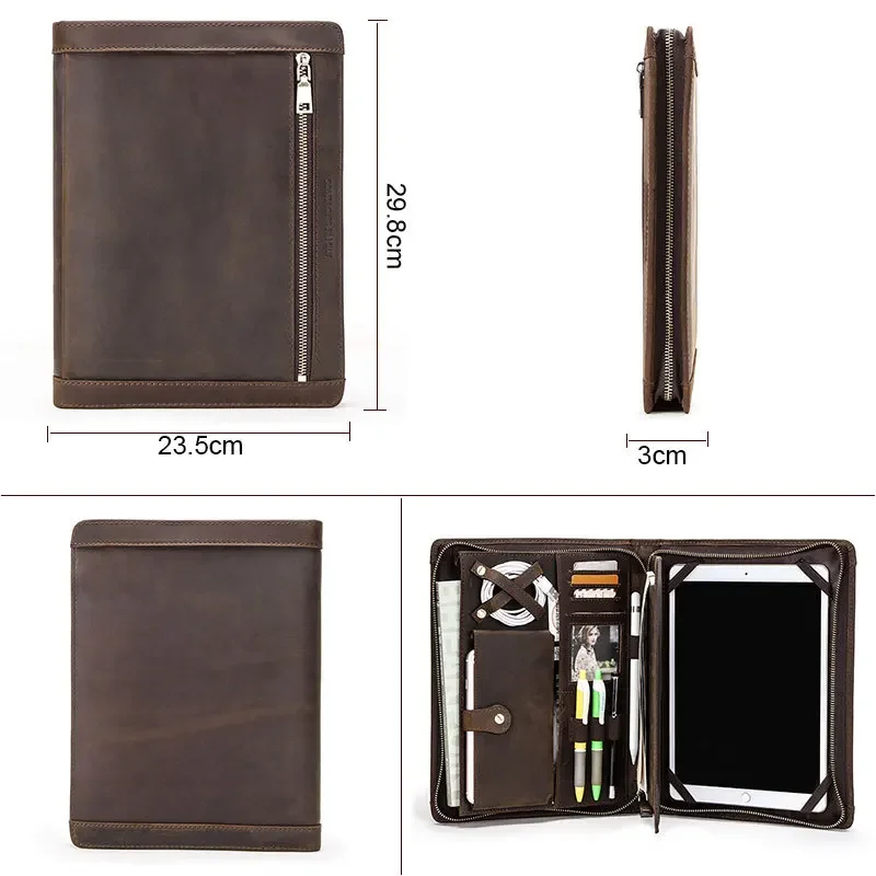 Tech Accessories For A Tablet - Кожаная сумка-органайзер для планшета и телефона