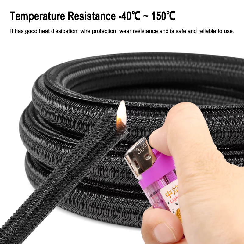 2/10 м Черный плетеный самозак – обзор и цена Cable Sleeve Neoprene
