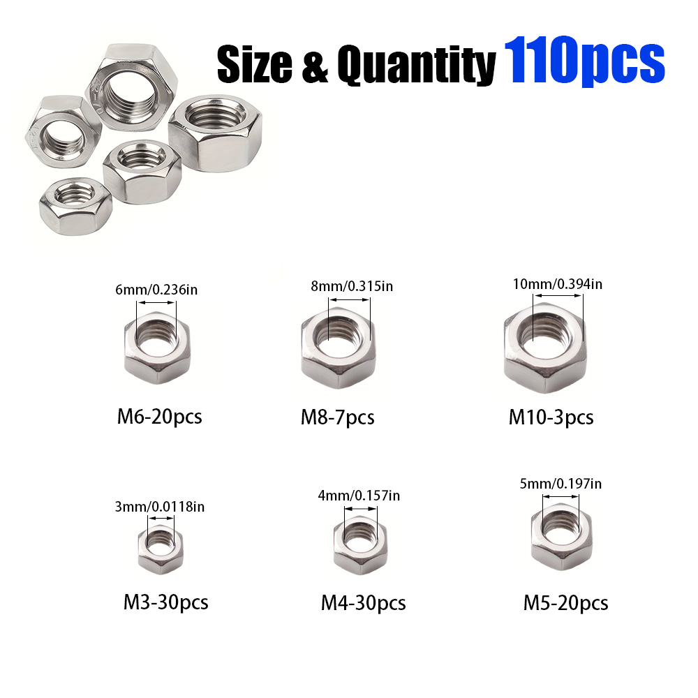 Набор из 110 шестигранных гаек – обзор и цена Tech House Accessories