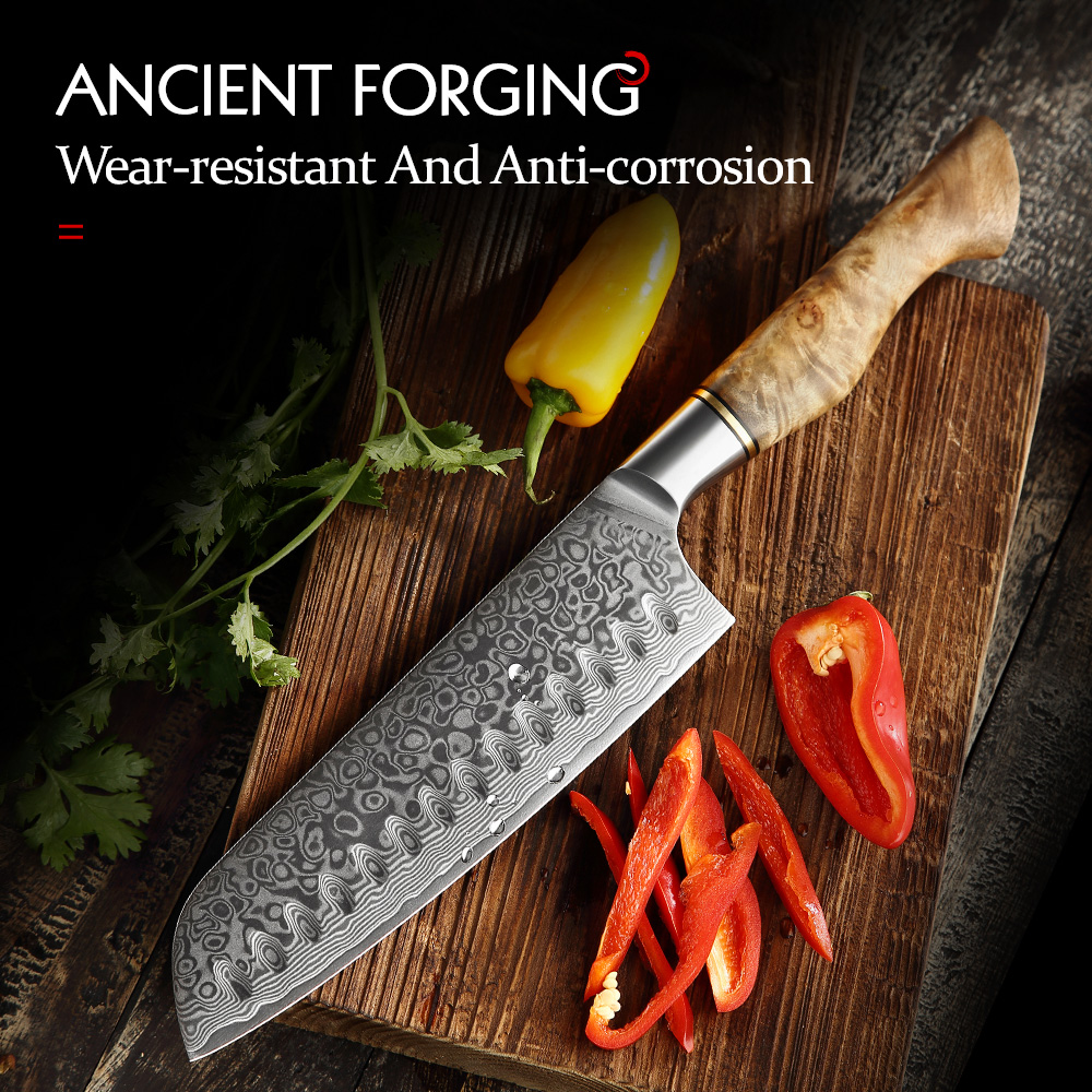 7-дюймовый нож сантоку HEZHEN, – обзор и цена High Tech Kitchen Accessories